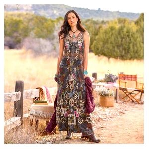 Johnny Was Gilda Mesh Maxi Dress with Slip Sz Large